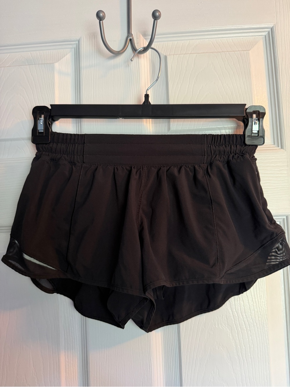lululemon athletica Black Run Short with Mesh Panels